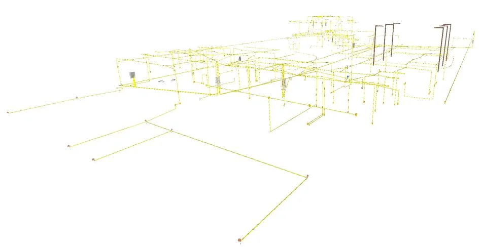 Modelo de instalações elétricas de projeto residencial do portfólio da Vecto